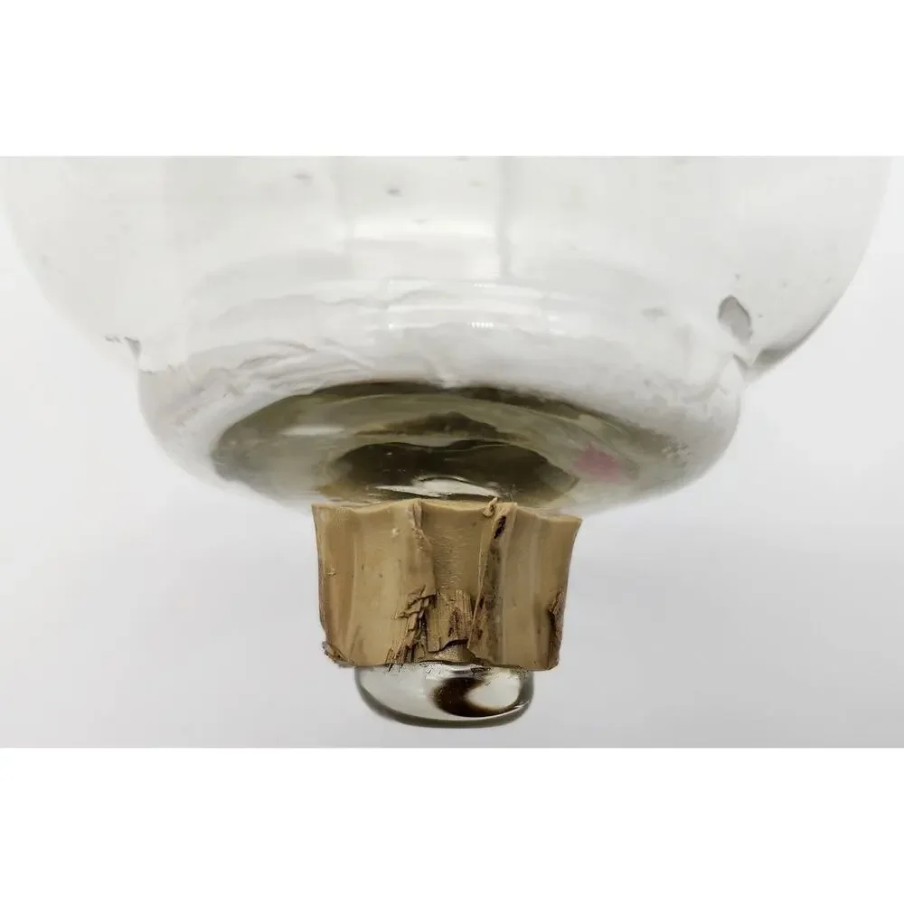 Antique Gold Wall Mirror Candle Holder – Etched Glass Hurricane w/ Purple Candle